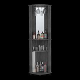Corner Bar Cabinet Rialto, Living Room, Smokey Oak B092142833