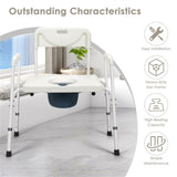 3-in-1 Heavy-Duty Commode Chair Removable Bucket, Sturdy Iron Frame for 75145658