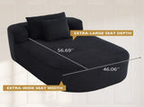 67.5''Chaise Lounge Chair 46'' Wide Indoor Corduroy Oversized Sleeper Sofa for Living Room Deep 68442354