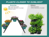 Raised Garden Planter Bed, Tiered Planter Stand with 5 Boxes, Vertical Raised Garden Bed for Herbs, 61146457