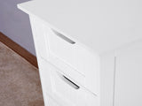 White Bathroom Storage Cabinet, Freestanding Cabinet with Drawers W40914884