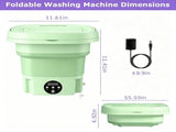 8L Foldable Mini Washing Machine,Portable Compact Washer with 3 Adjustable 39124389