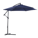 ZUN 10ft Cantilever Patio Umbrella, Offset Hanging Outdoor Table Umbrella with Tilt Crank, 6 Sturdy 54897285