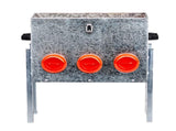 Automatic Chicken Feeder Rodent Proof, 6 Ports Large Capacity Metal Poultry Feeder with Legs and 52937021
