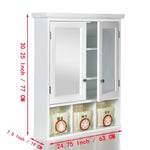 ZUN Bathroom Storage Cabinet, Medicine Cabinets for Bathroom with Mirror, 2 Doors 2 Adjustable Shelf + 3 W1801109067