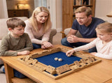 24" Natural Pine Wood Shut the Box Game, 2-4 Players, 10 Number Tiles & 2 Dice for Family/Party 06855640