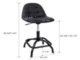 360&deg Swivel Adjustable Height Bar Stool with High Back Support, Modern Counter Stool for Bar, W465P327705