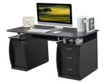 1 Cabinet Door 3 Drawers 2 Power Outlets Computer Desk P2 Particleboard Office Desk with 2 USB Ports 69233677