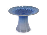 17'' Ceramic Bird Bath for Outside, Elegant Tall Outdoor Bird Bath, Lightweight Pedestal Glazed W3273P322557