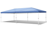10x20 ft Instant Pop Up Canopy Tent Blue, 6 Mesh Panels 2 Doors 4 Net Sides, Powder Coated Iron 07293396