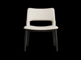 Modern minimalist white PU leather Dining Chairs Set of 2, comfortable backrest design, metal leg W1727P426736