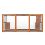 Detachable Cat Enclosure with Waterproof Roof and 3 Jumping Platforms, Orange W2181P181958