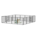 ZUN Dog Pens Outdoor 32" Height Foldable 16 Panels Heavy Duty Metal Portable Dog Playpen Indoor W1422112803