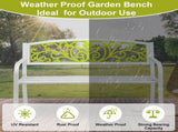 50" Iron Outdoor Courtyard Decoration Park Leisure Bench 33511876