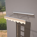 DA5934C Series Door Window Awning Canopy Made of 0.137Inch Thick Crystal Solid Polycarbonate Sheet W2205P179826