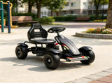 Black Kids Pedal Go Kart Outdoor Ride on Toys with Handbrake, 4 Non-Slip Wheels for Park Fun Ages 65689347