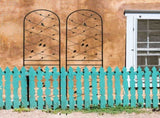 4 Pack Metal Garden Trellis 86.7" x 19.7" Rustproof Trellis for Climbing Plants Outdoor Flower W1586P268069