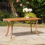 ZUN Outdoor 59 Inch Rectangular Solid Wood Table Dining Table,Teak Finish 57488.00