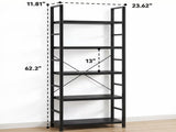 5-Tier Bookshelf, Modern Narrow Bookcase with 30lbs Shelf Capacity, Storage Shelf for Living 05806094