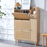 Modern minimalist storage cabinet, Japanese rattan shoe cabinet, bed top cabinet, small home W1512P360384