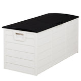 ZUN 75gal 280L Outdoor Garden Plastic Storage Deck Box Chest Tools Cushions Toys Lockable Seat 13728890