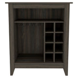 Essential Bar Cabinet, One Open Shelf, Six Built-in Wine Rack, One Drawer -Espresso B07091857
