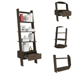 ZUN Hamburg Ladder Bookcase, Five Open Shelves, One Drawer B128P148919