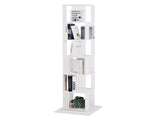 360&deg Rotating Bookshelf with Acrylic Plate, 6-Tier Tall, Floor Rack Simple Bookcase, Modern W409P167478