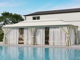 Patio Gazebo 10'x20', Outdoor Heavy Duty Party Tent Shelter With Double Roofs, Mosquito Nettings And 58456424