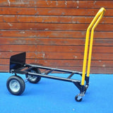 Hand Truck Dual Purpose 2 Wheel Dolly Cart and 4 Wheel Push Cart with Swivel Wheels 330 Lbs Capacity W22758805