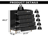 Wooden 5-Drawer Storage Cabinet Table T3609P482849