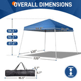 ZUN 3 x 3M Portable Home Use Waterproof Folding Tent Blue 37281369