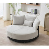 52.75'' Oversized Round Swivel Chair,360&deg Swivel Chair, Couples W1628P218357
