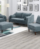 Gorgeous Mineral Color LAF / RAF One Arm Chair Morgan Fabric 1pc Chair Pillow Soft Cushion Wood Legs B011P278577