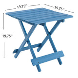 Folding Square Table Patio Outdoor solid wood Table for Backyard, Balcony, Portable Design 86627518
