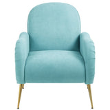 Accent Chair With Metal Gold Legs,Snowflake fabric Armchair,Single Sofa Chair for Living Room W3042P262912