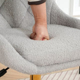 Modern teddy velvet fabric golden leg living room furniture dining, gold-plated five-claw 22573776
