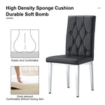 ZUN 4-piece dining chair set, modern style kitchen soft cushion high backrest, with embedded buttons, W1151132003