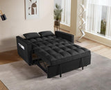Pull Out Couch Bed-3 in 1 Convertible Sofa Upgraded wear-resistant suede fabric Sleeper Chair W1910P268878