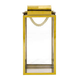 ZUN LARRY 19"H STAINLESS STEEL LANTERN 72176.00GLD