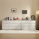 White P2 Particleboard 120*40*80cm 3-layer 7-drawer modern chest of drawers 1pc 69323688