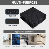 0.56 Inch EVA Foam Puzzle Exercise Mat - 12 Pieces for Home Gym, Shock-Absorbing Noise Reduction, T3772P352290