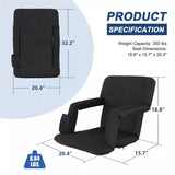 Wide Stadium Seat for Bleachers Reclining Stadium Chair w/Back Cushion 29742738