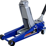 ZUN Low-Position Steel Vehicle Floor-mounted Hydraulic Jack with Dual-piston Quick-lift Pump, W1102P154155