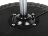 Round Stool Plastic Arch Feet Rotation Bar Stool Black 01948759