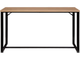 Coastal Modern Console Table with Natural Wood Top and Black Metal Legs, 39" x 14" x 31", Slim 62739942