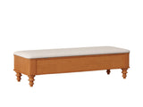50.8-inch Multi-Functional Ottoman Bench-Solid Rubberwood Bed End Bench with Linen Seat, W1716P409897