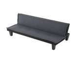 Convertible Futon Sofa Bed, 5 Adjustable Position Faux Suede 2 in 1 Foldable Couch for Small Space B347P505185