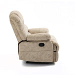 ZUN Large Manual Recliner Chair in Fabric for Living Room, Beige W1803130582