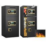Large Double-door Coin-operated Safe,Digital Security Safe with Fireproof and Waterproof Bag,5.0 W1779P180734